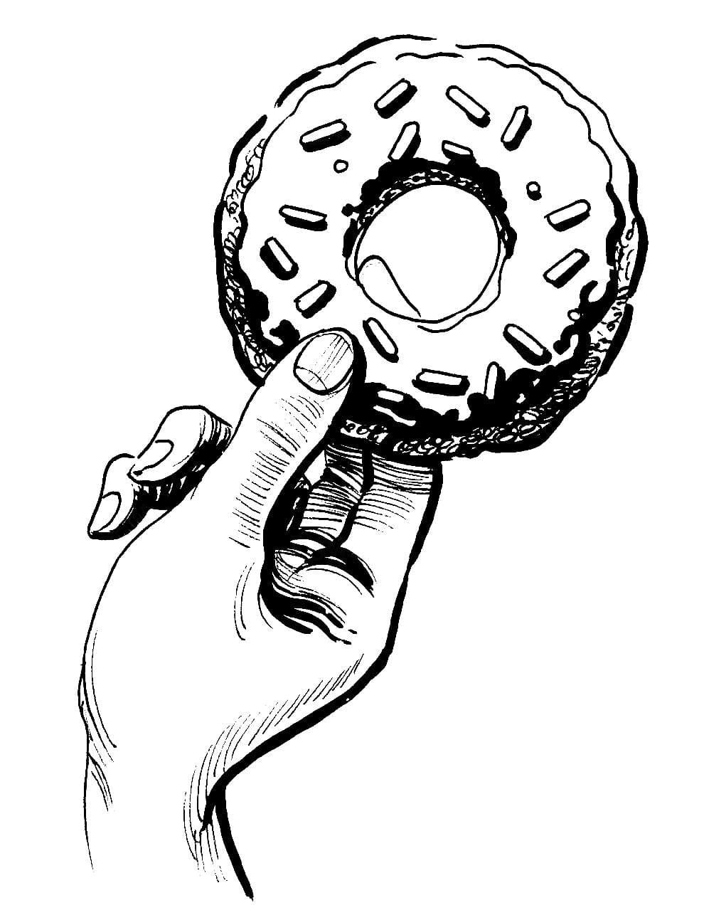 Çocuklar İçin Donat Boyama Sayfaları 