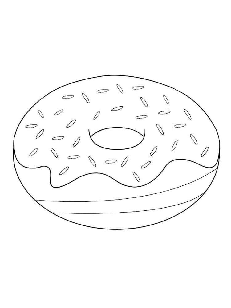 Çocuklar İçin Donat Boyama Sayfaları 