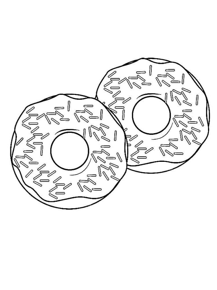 Çocuklar İçin Donat Boyama Sayfaları 