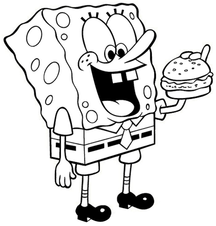 Çocuklar İçin Hamburger Boyama Sayfaları 