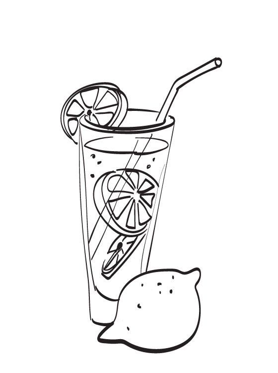 Çocuklar İçin Limonata Boyama Sayfaları 