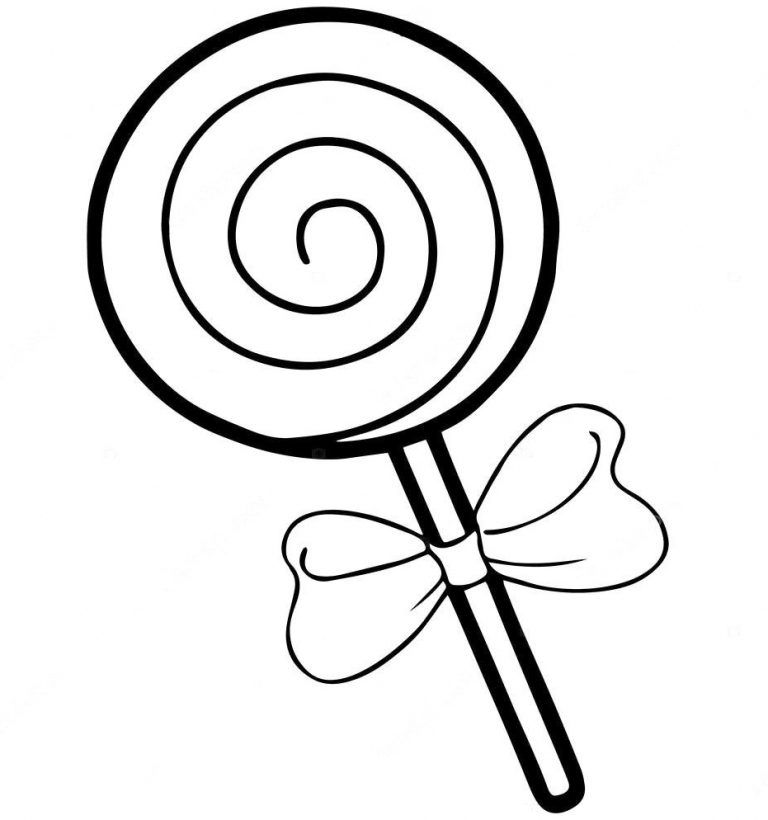 Çocuklar İçin Lolipop Boyama Sayfaları 