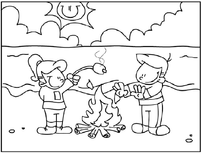 Çocuklar İçin Marshmallow Boyama Sayfaları 