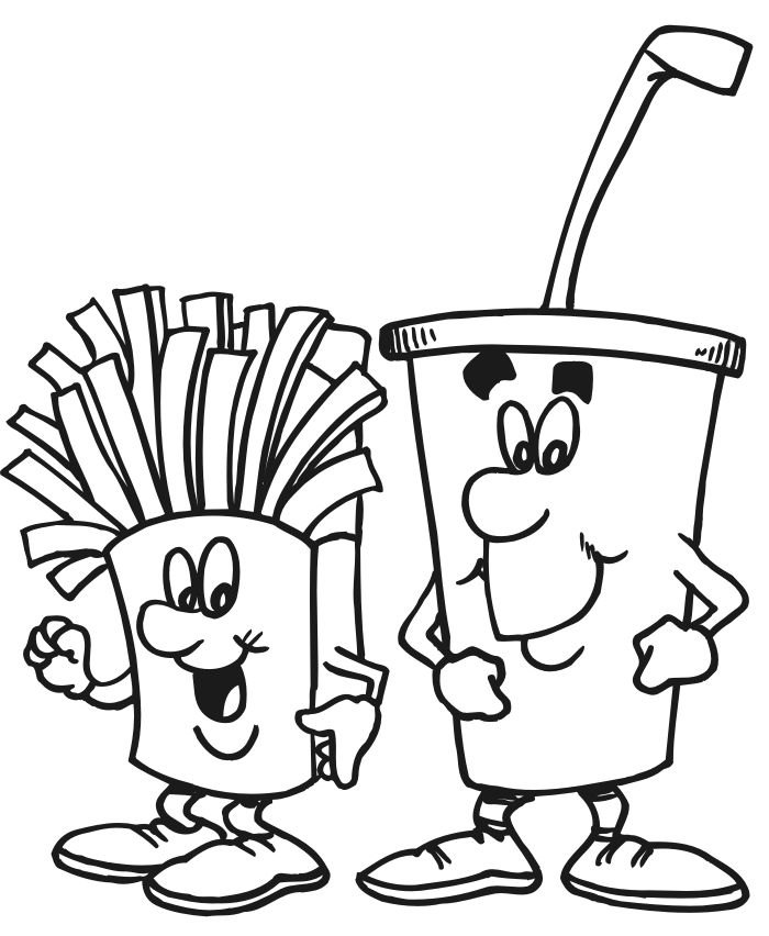 Çocuklar İçin Milkshake Boyama Sayfaları 