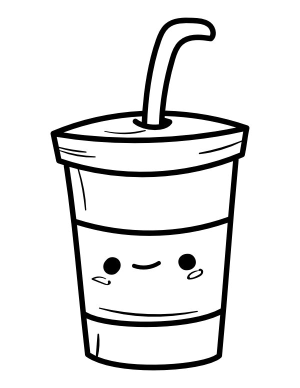 Çocuklar İçin Milkshake Boyama Sayfaları 