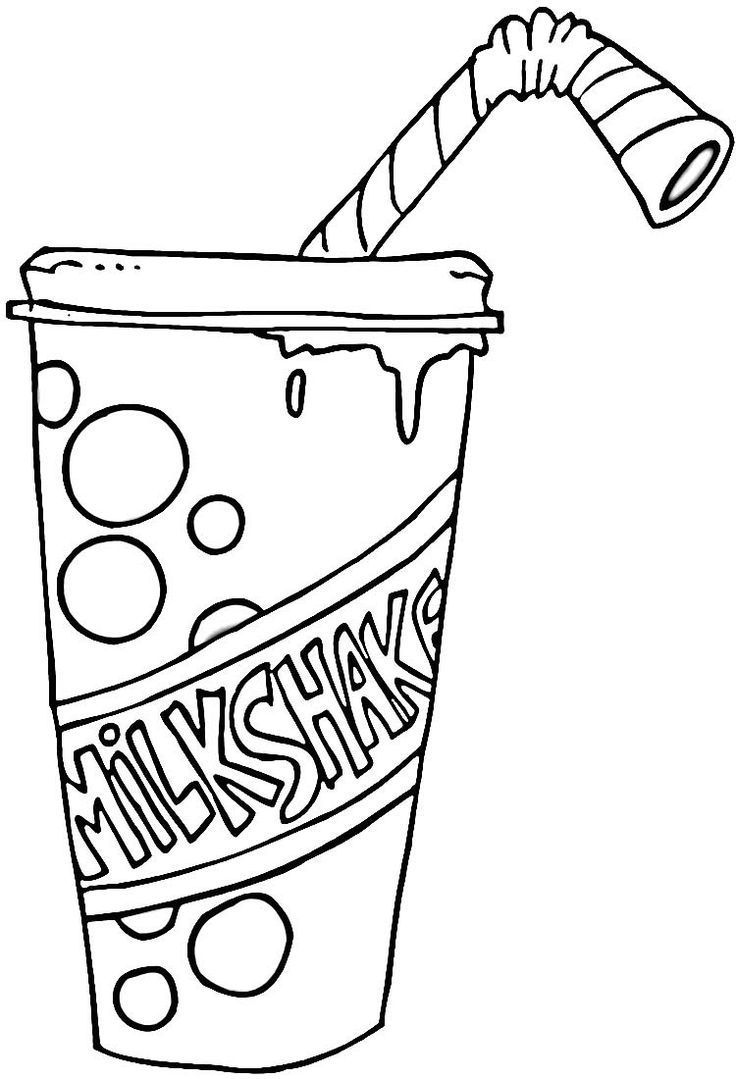 Çocuklar İçin Milkshake Boyama Sayfaları 