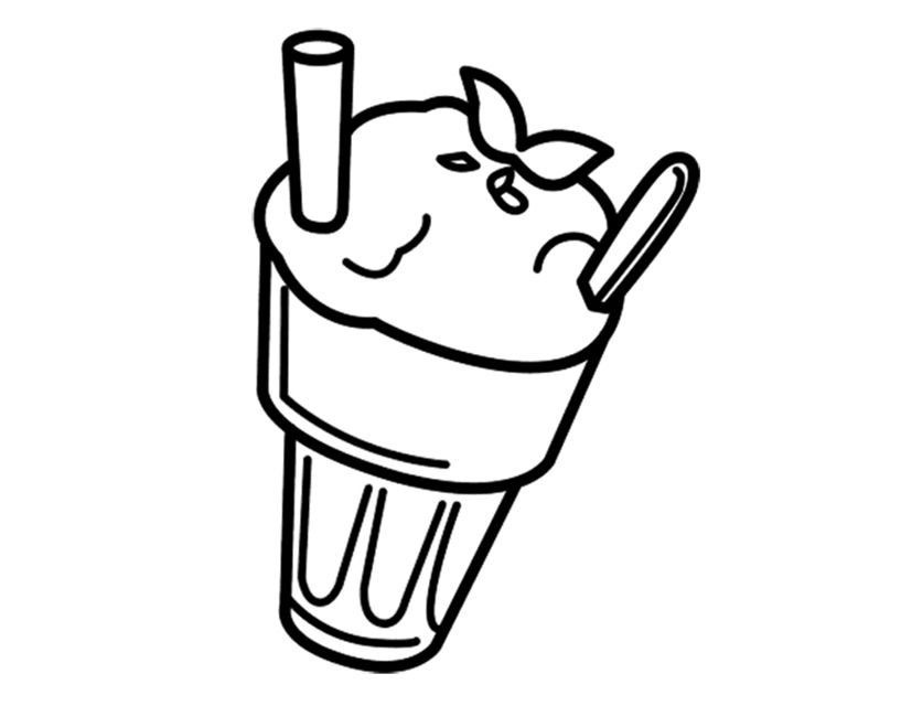 Çocuklar İçin Milkshake Boyama Sayfaları 