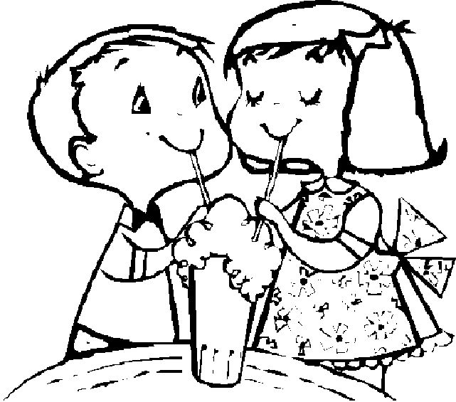 Çocuklar İçin Milkshake Boyama Sayfaları 