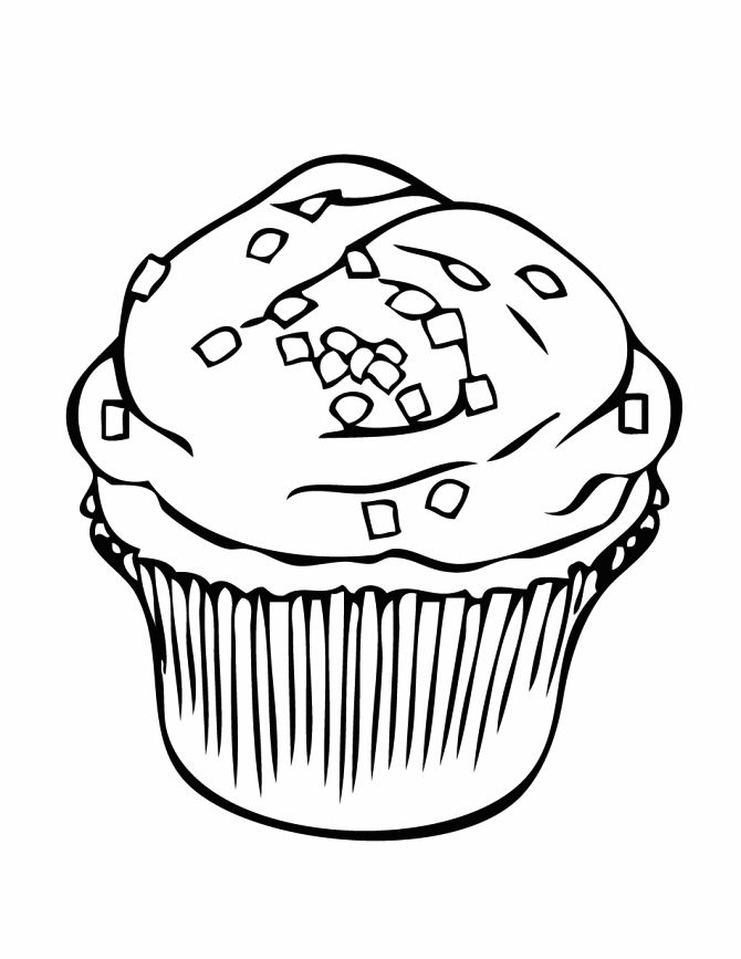 Çocuklar İçin Muffin Boyama Sayfaları 
