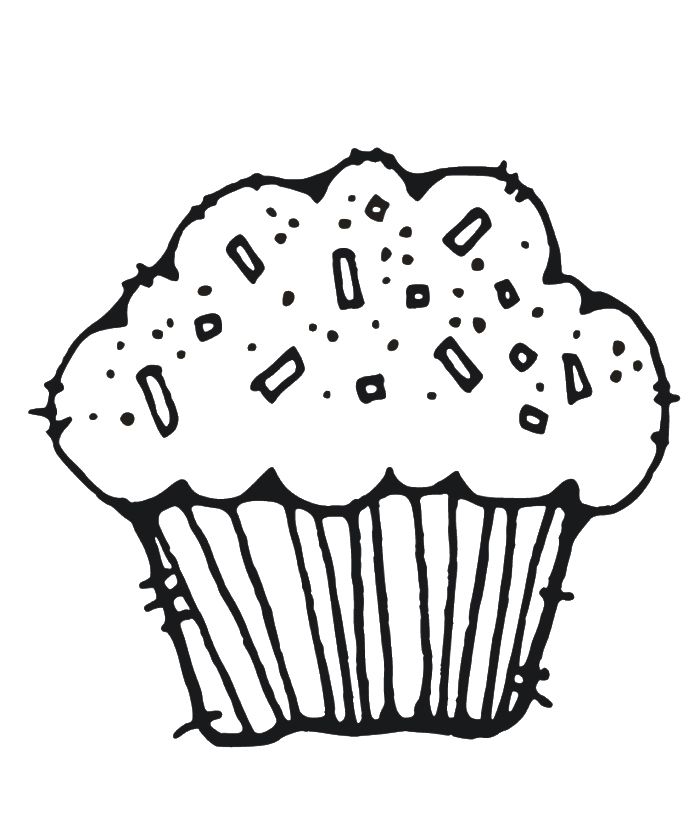Çocuklar İçin Muffin Boyama Sayfaları 
