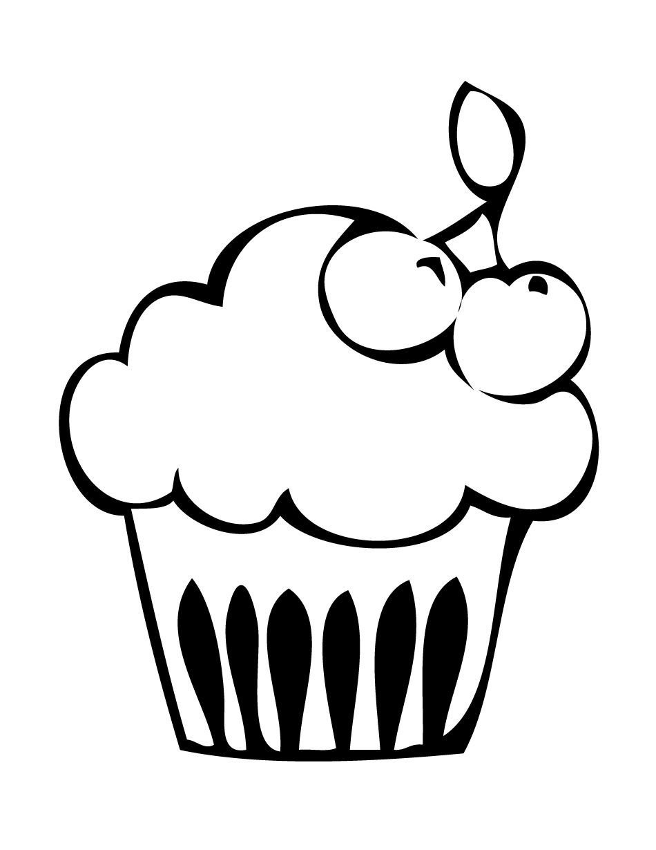 Çocuklar İçin Muffin Boyama Sayfaları 
