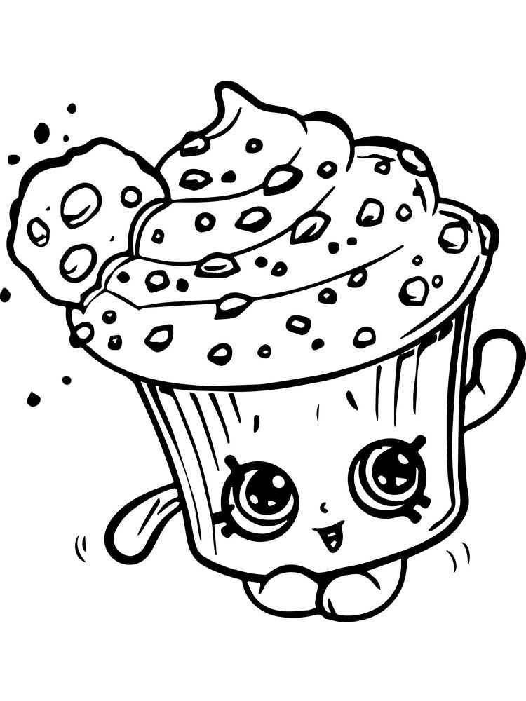 Çocuklar İçin Muffin Boyama Sayfaları 