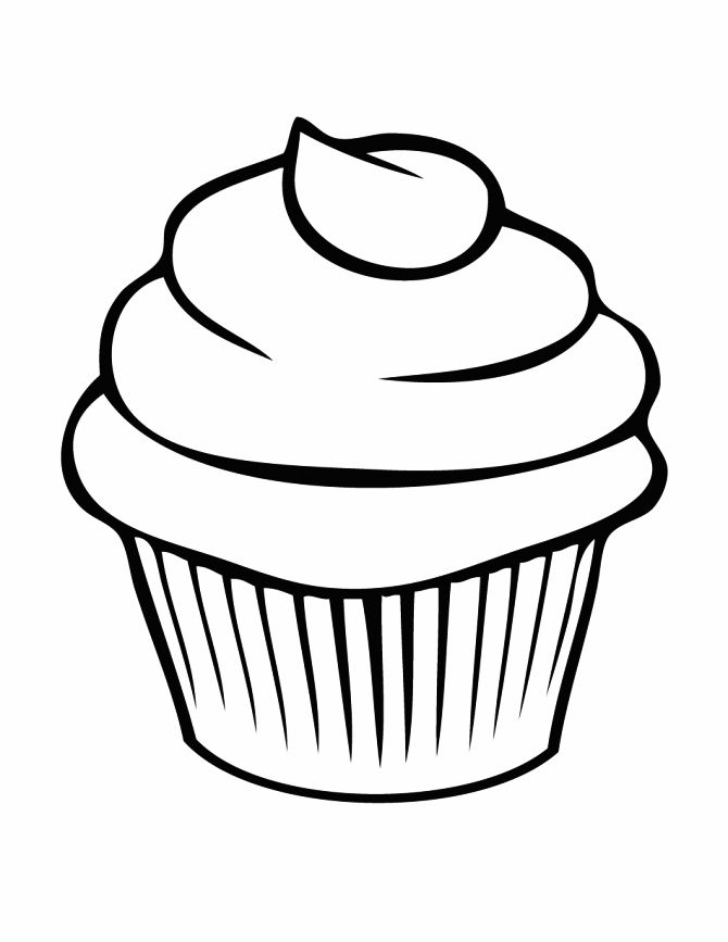 Çocuklar İçin Muffin Boyama Sayfaları 
