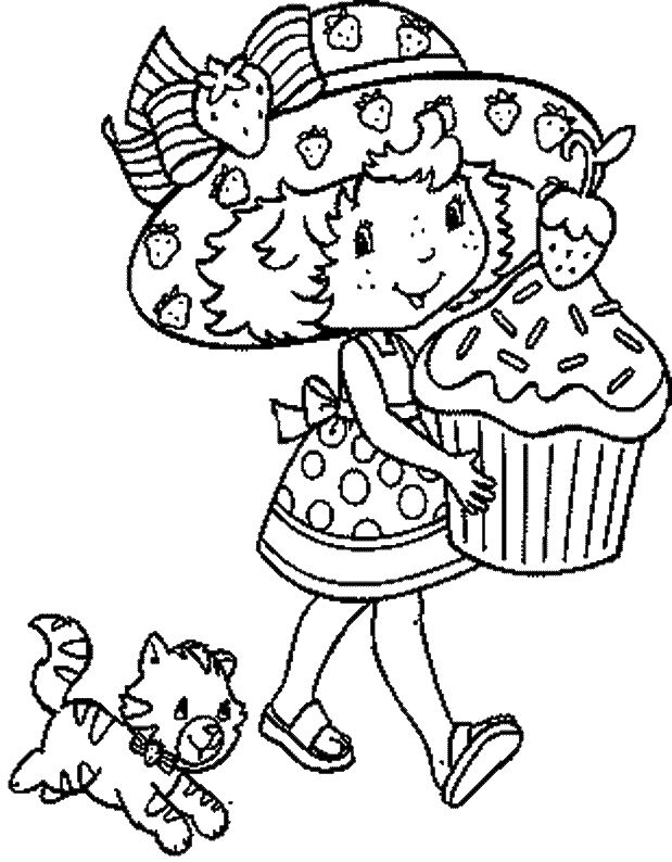 Çocuklar İçin Muffin Boyama Sayfaları 