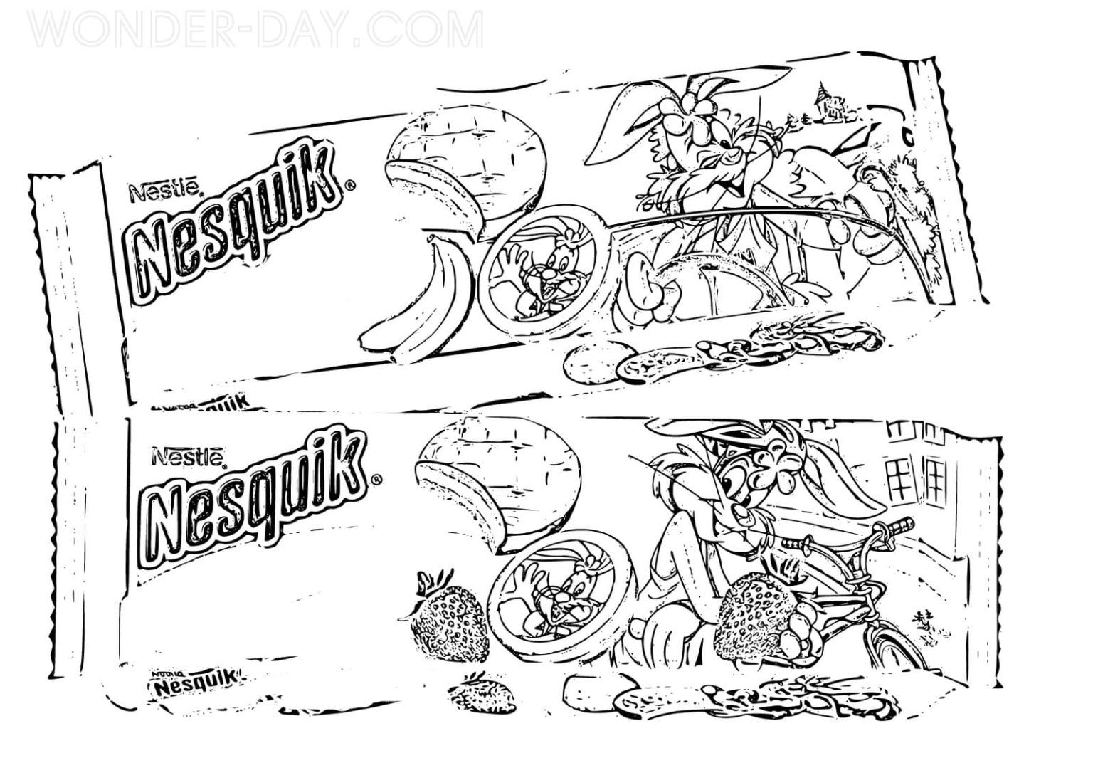 Çocuklar İçin Nesquik Boyama Sayfaları 