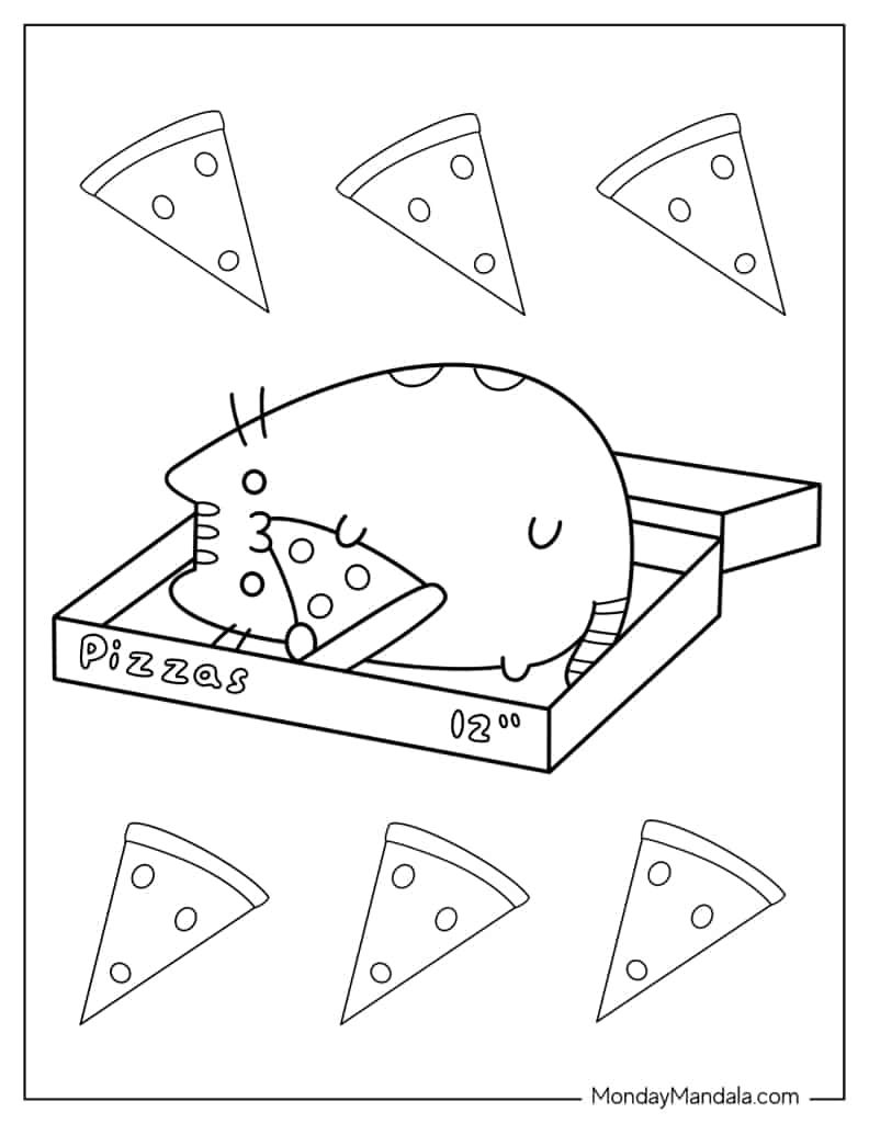 Çocuklar İçin Pizza Boyama Sayfaları 