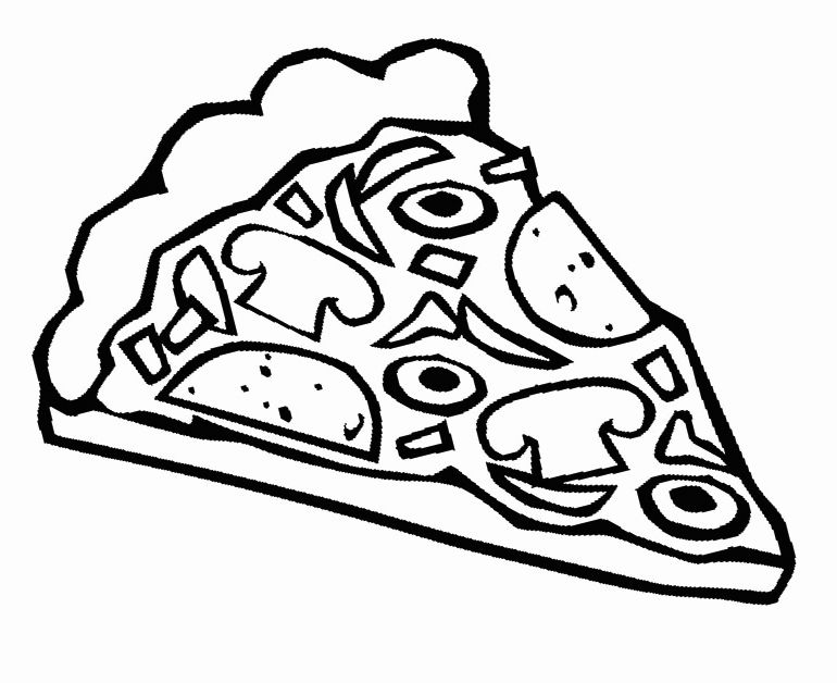 Çocuklar İçin Pizza Boyama Sayfaları 