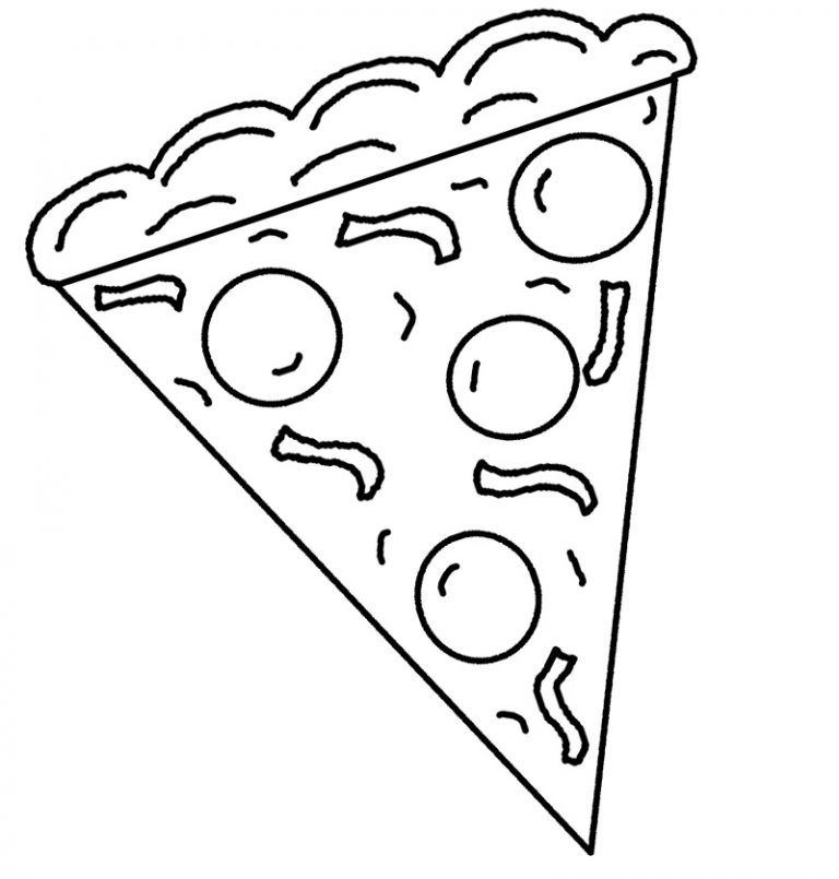 Çocuklar İçin Pizza Boyama Sayfaları 