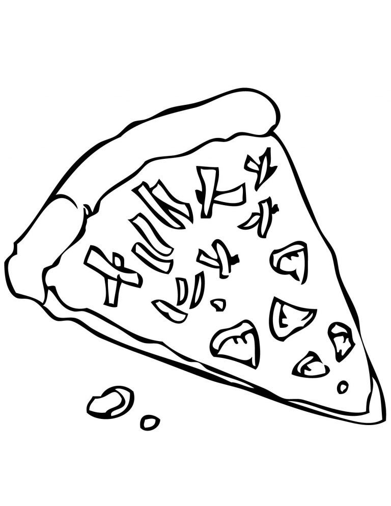 Çocuklar İçin Pizza Boyama Sayfaları 