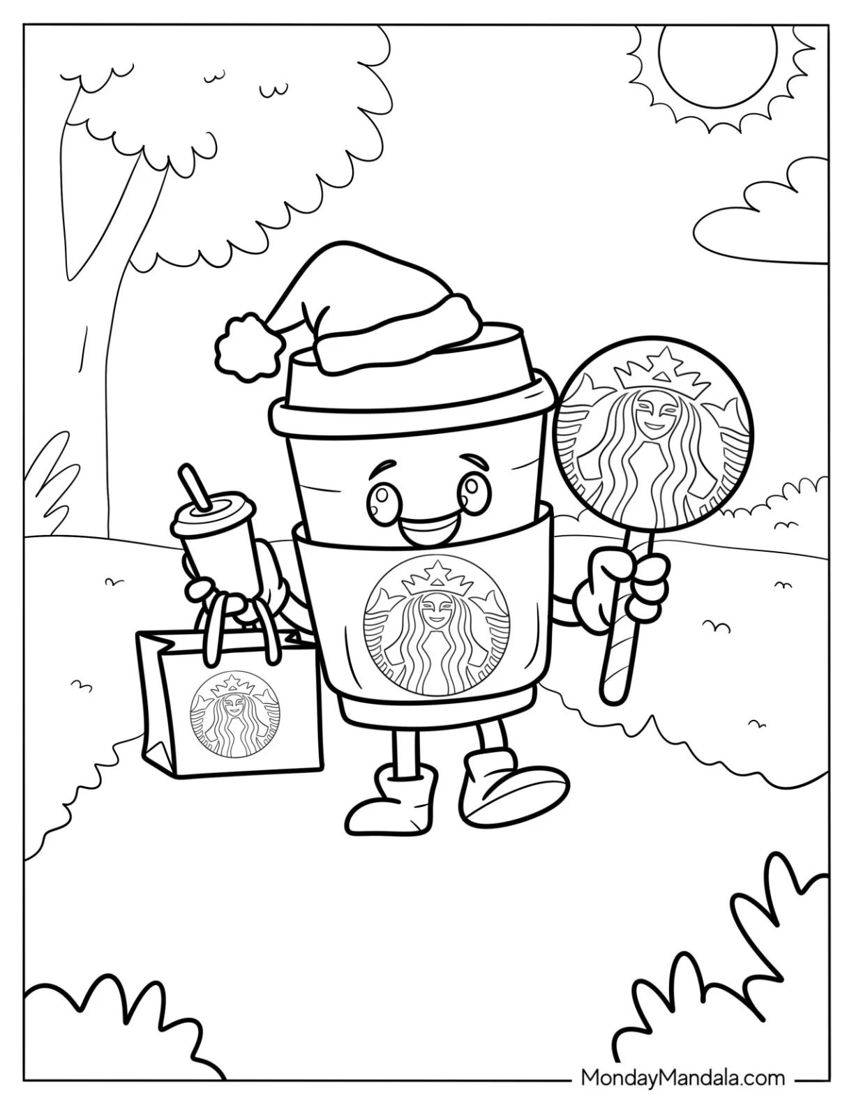 Çocuklar İçin Starbucks Boyama Sayfaları 