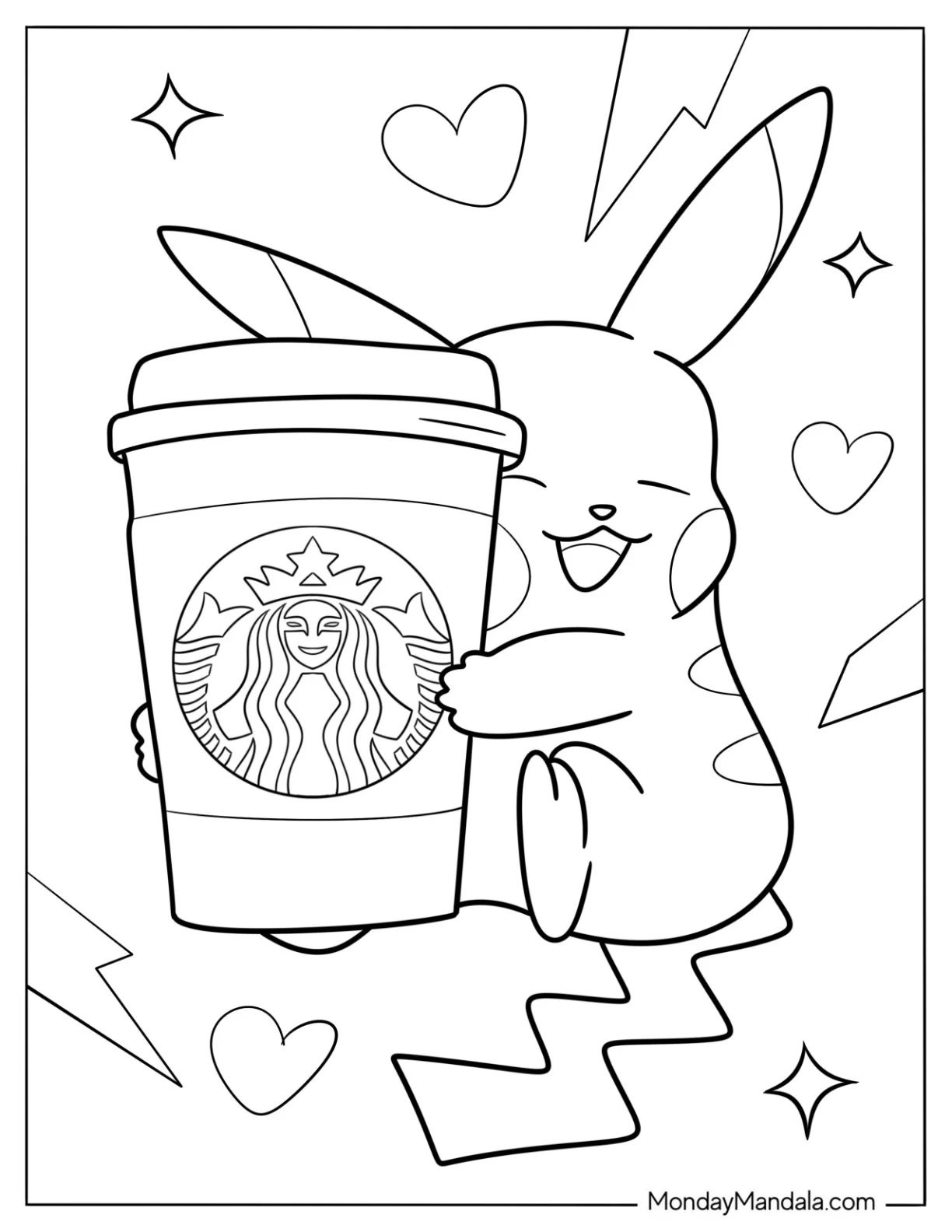 Çocuklar İçin Starbucks Boyama Sayfaları 