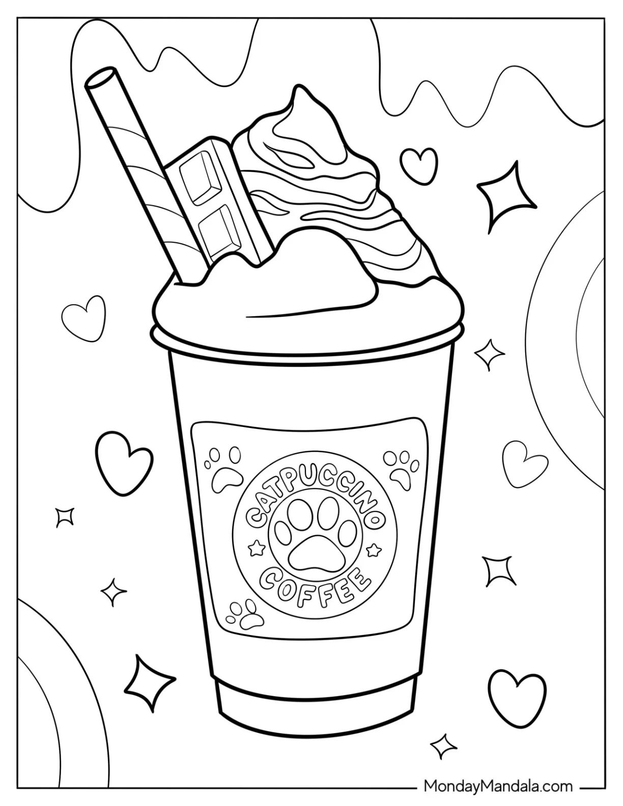 Çocuklar İçin Starbucks Boyama Sayfaları 
