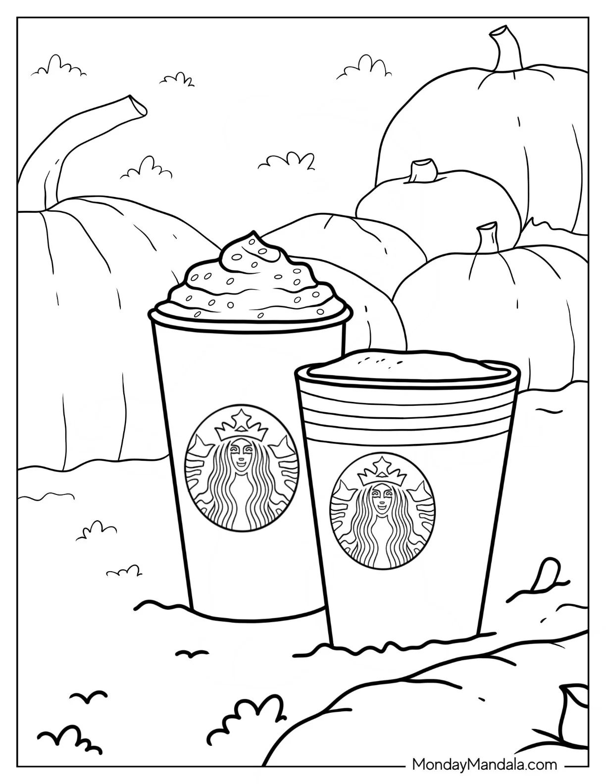 Çocuklar İçin Starbucks Boyama Sayfaları 