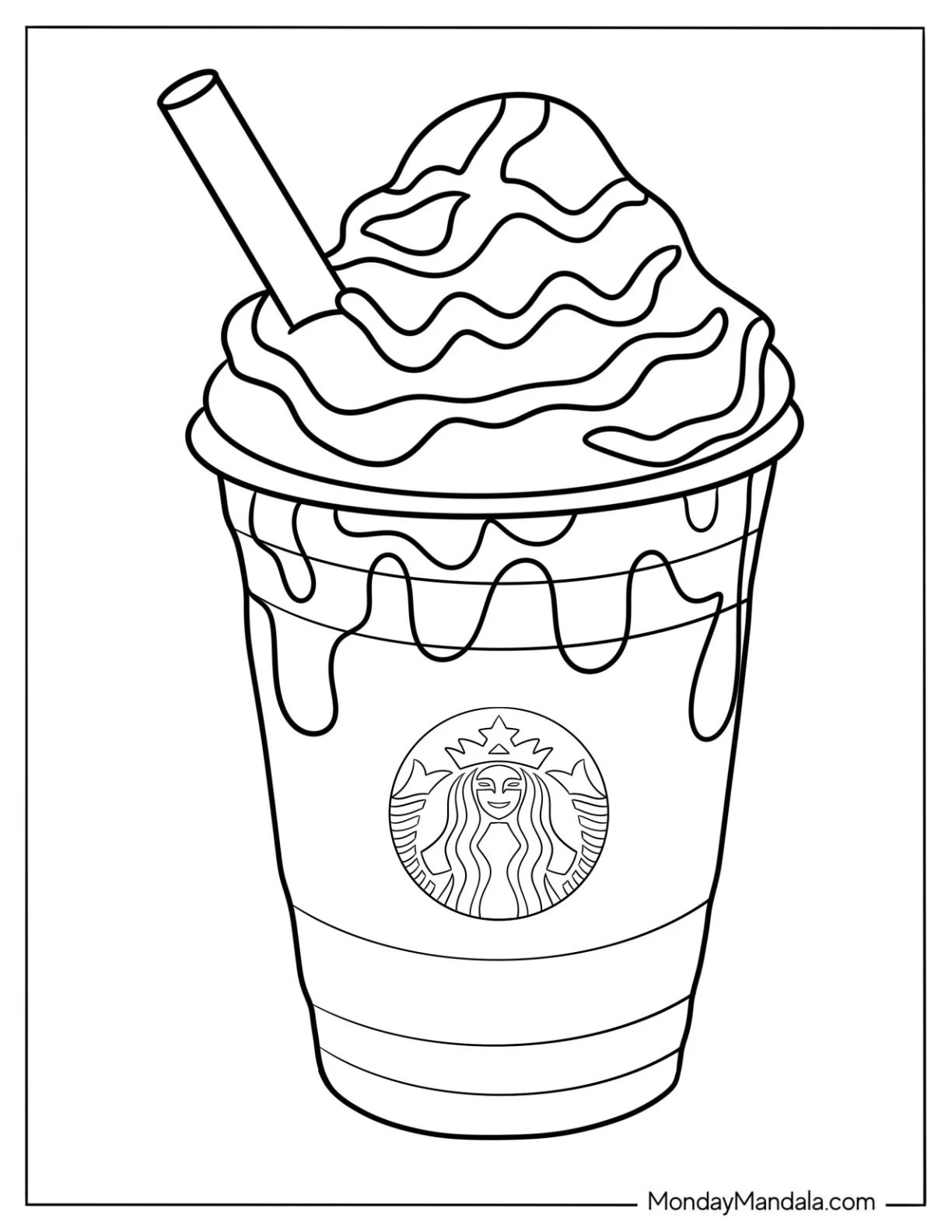 Çocuklar İçin Starbucks Boyama Sayfaları 