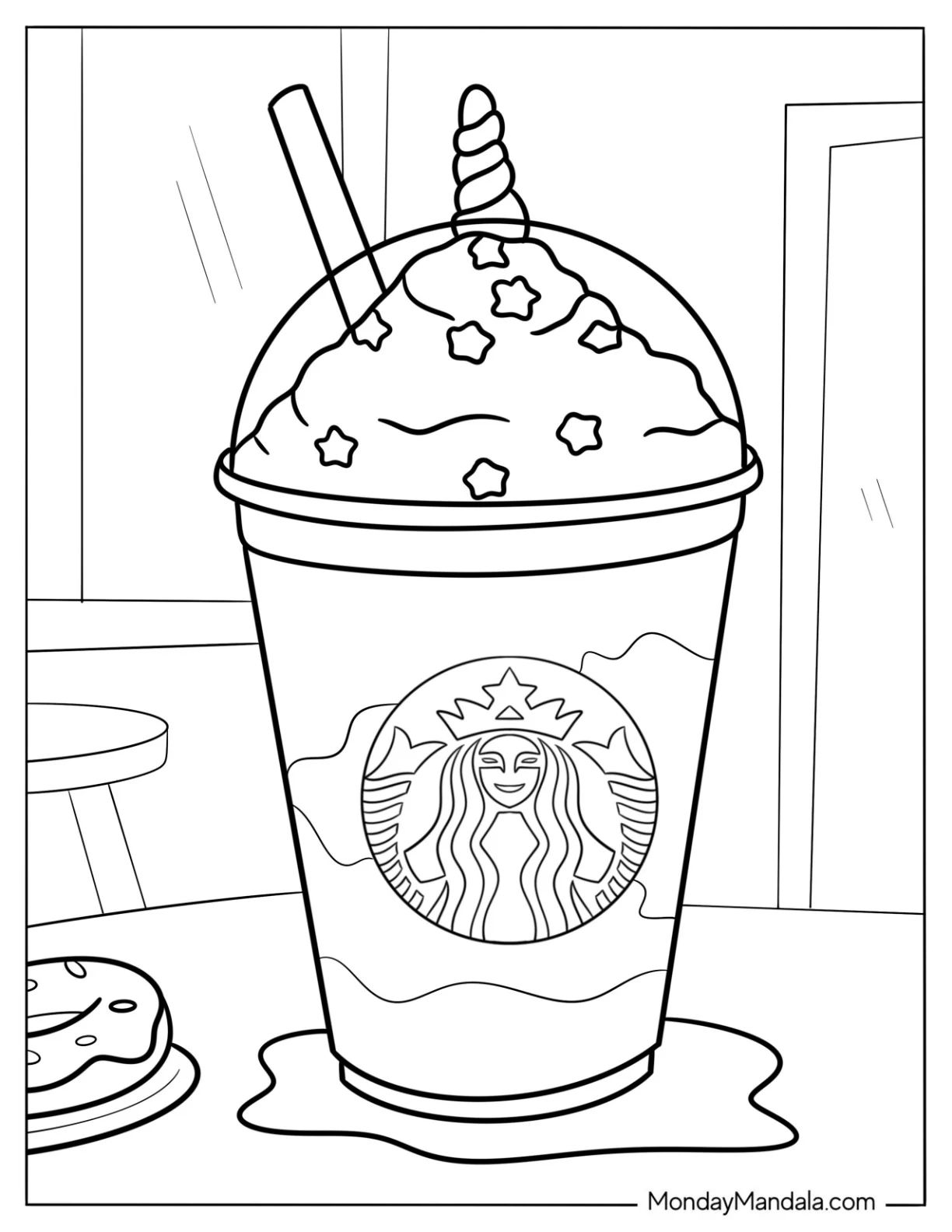 Çocuklar İçin Starbucks Boyama Sayfaları 