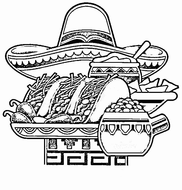 Çocuklar İçin Taco Boyama Sayfaları 