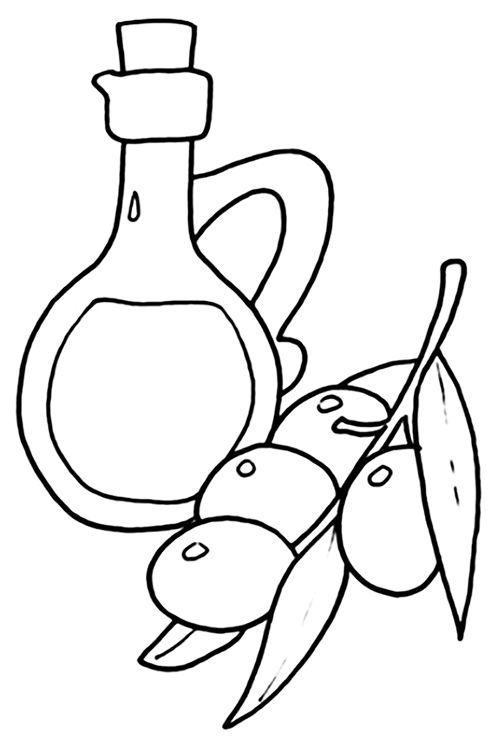 Çocuklar İçin Zeytin Boyama Sayfaları 