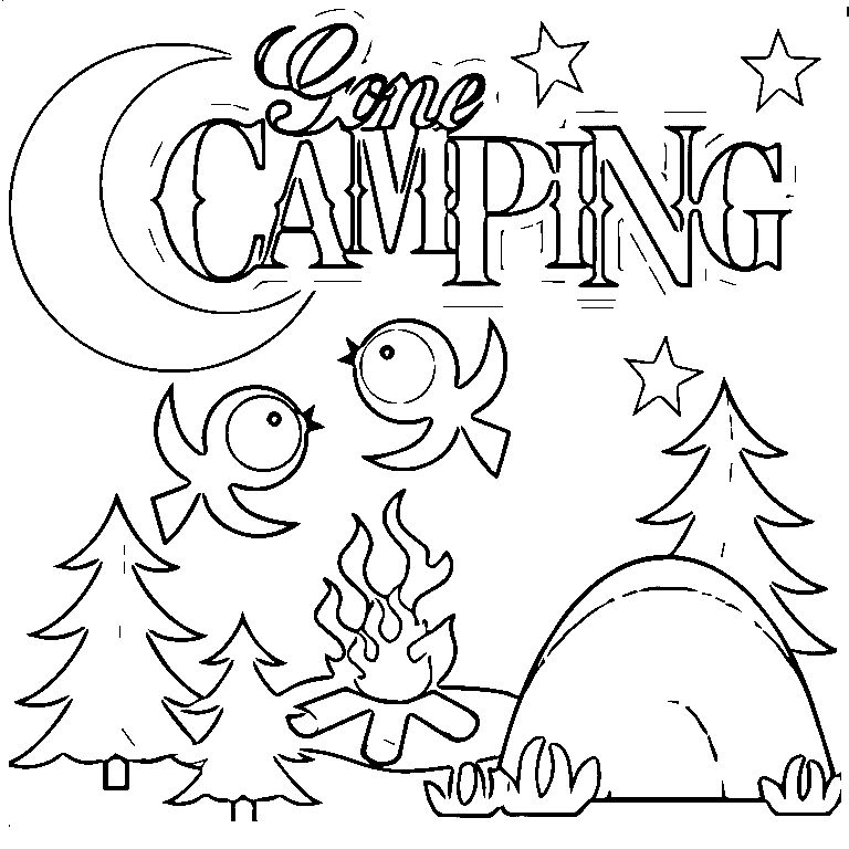 Çocuklar İçin  Camp Boyama Sayfaları 