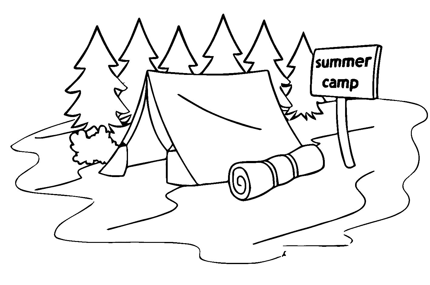 Çocuklar İçin  Camp Boyama Sayfaları 