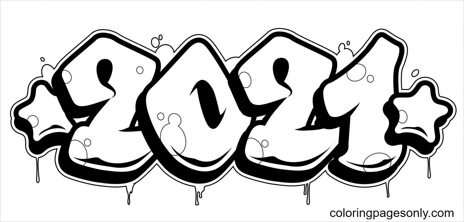 Çocuklar İçin  Grafity Boyama Sayfaları 