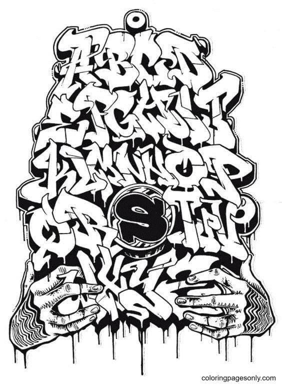 Çocuklar İçin  Grafity Boyama Sayfaları 
