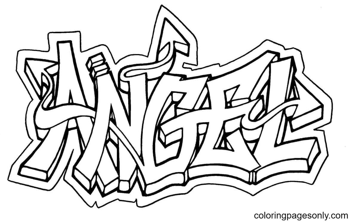 Çocuklar İçin  Grafity Boyama Sayfaları 