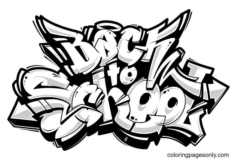 Çocuklar İçin  Grafity Boyama Sayfaları 