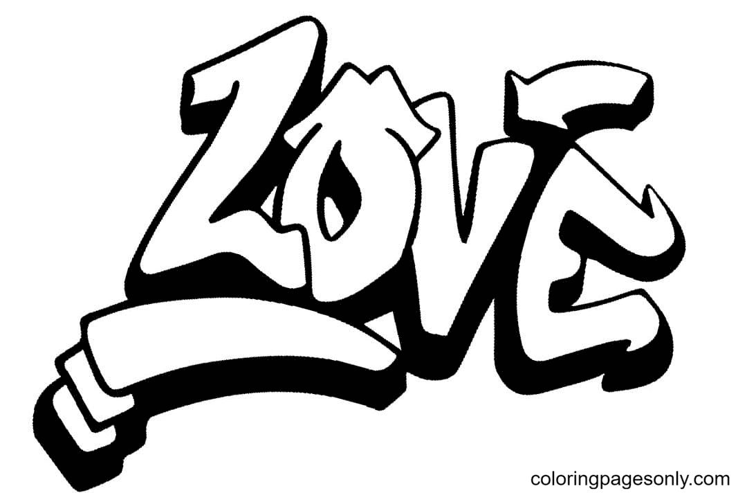 Çocuklar İçin  Grafity Boyama Sayfaları 