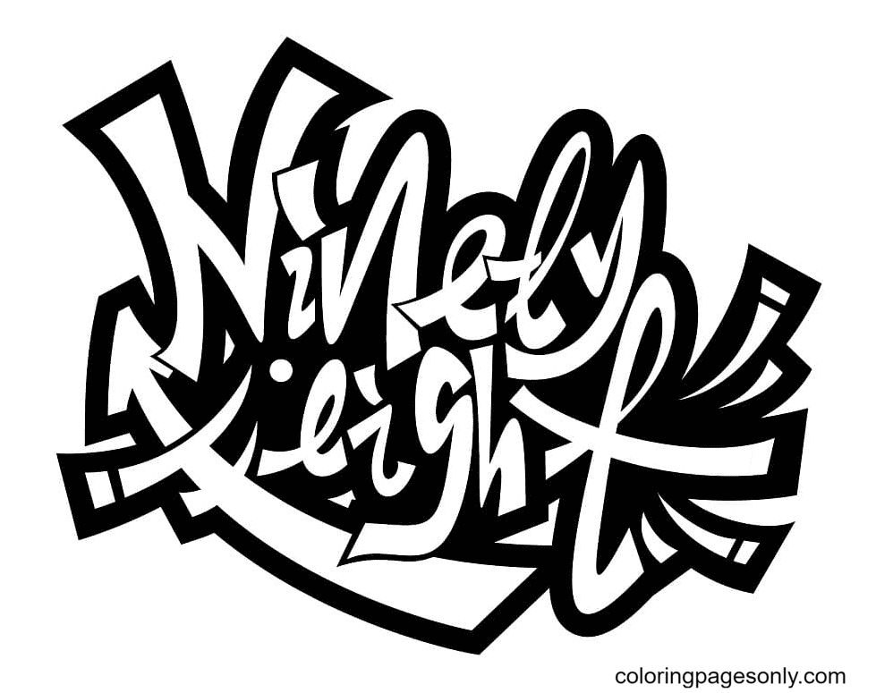 Çocuklar İçin  Grafity Boyama Sayfaları 