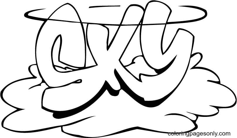Çocuklar İçin  Grafity Boyama Sayfaları 