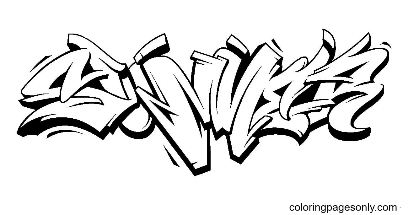 Çocuklar İçin  Grafity Boyama Sayfaları 