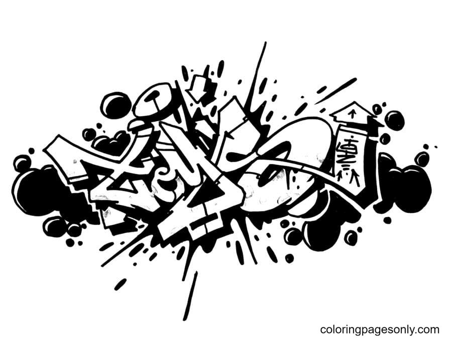 Çocuklar İçin  Grafity Boyama Sayfaları 