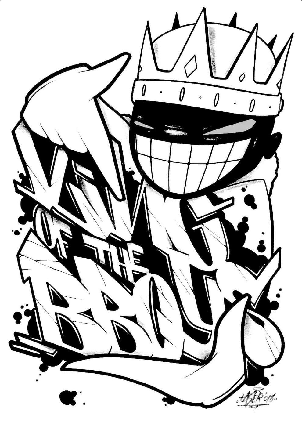 Çocuklar İçin  Grafity Boyama Sayfaları 