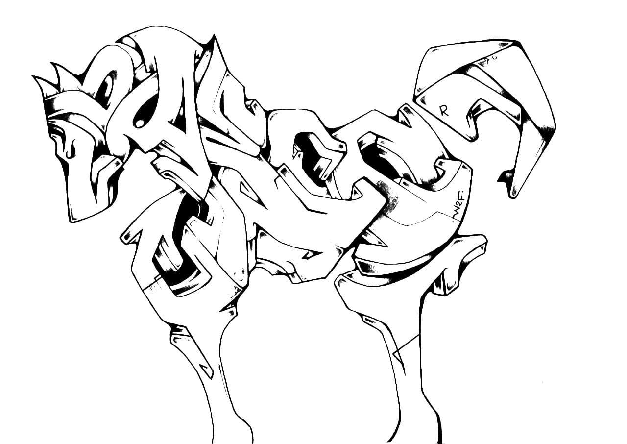 Çocuklar İçin  Grafity Boyama Sayfaları 