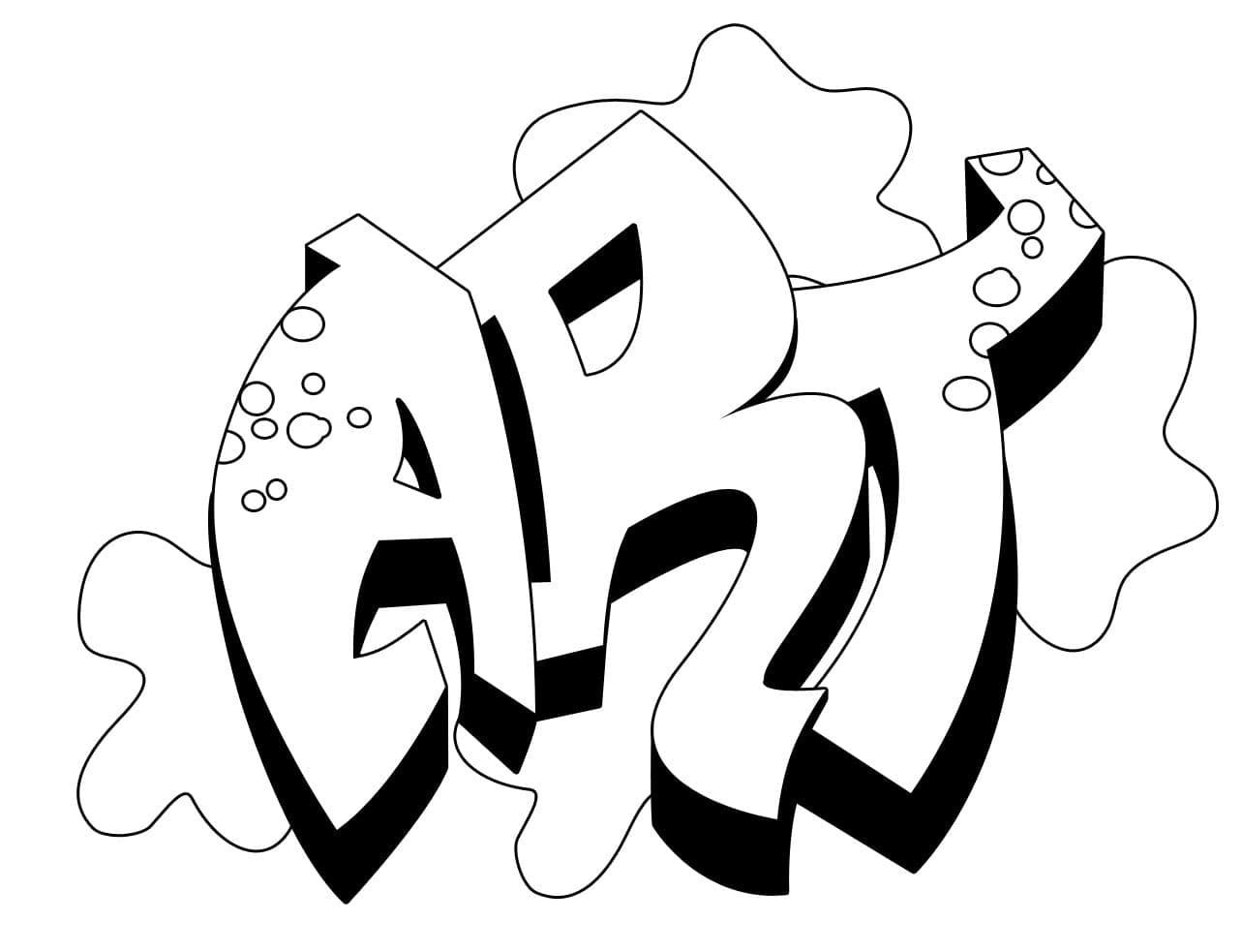 Çocuklar İçin  Grafity Boyama Sayfaları 