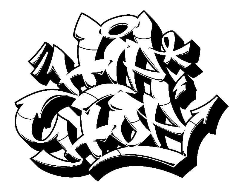 Çocuklar İçin  Grafity Boyama Sayfaları 