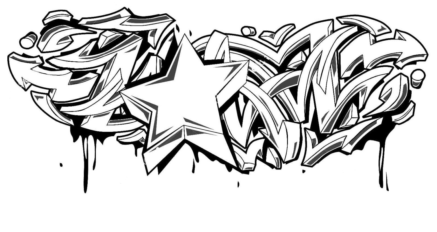 Çocuklar İçin  Grafity Boyama Sayfaları 