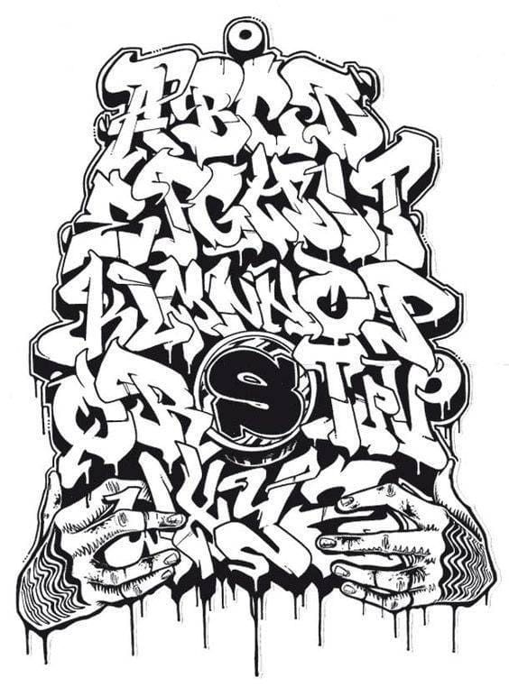 Çocuklar İçin  Grafity Boyama Sayfaları 
