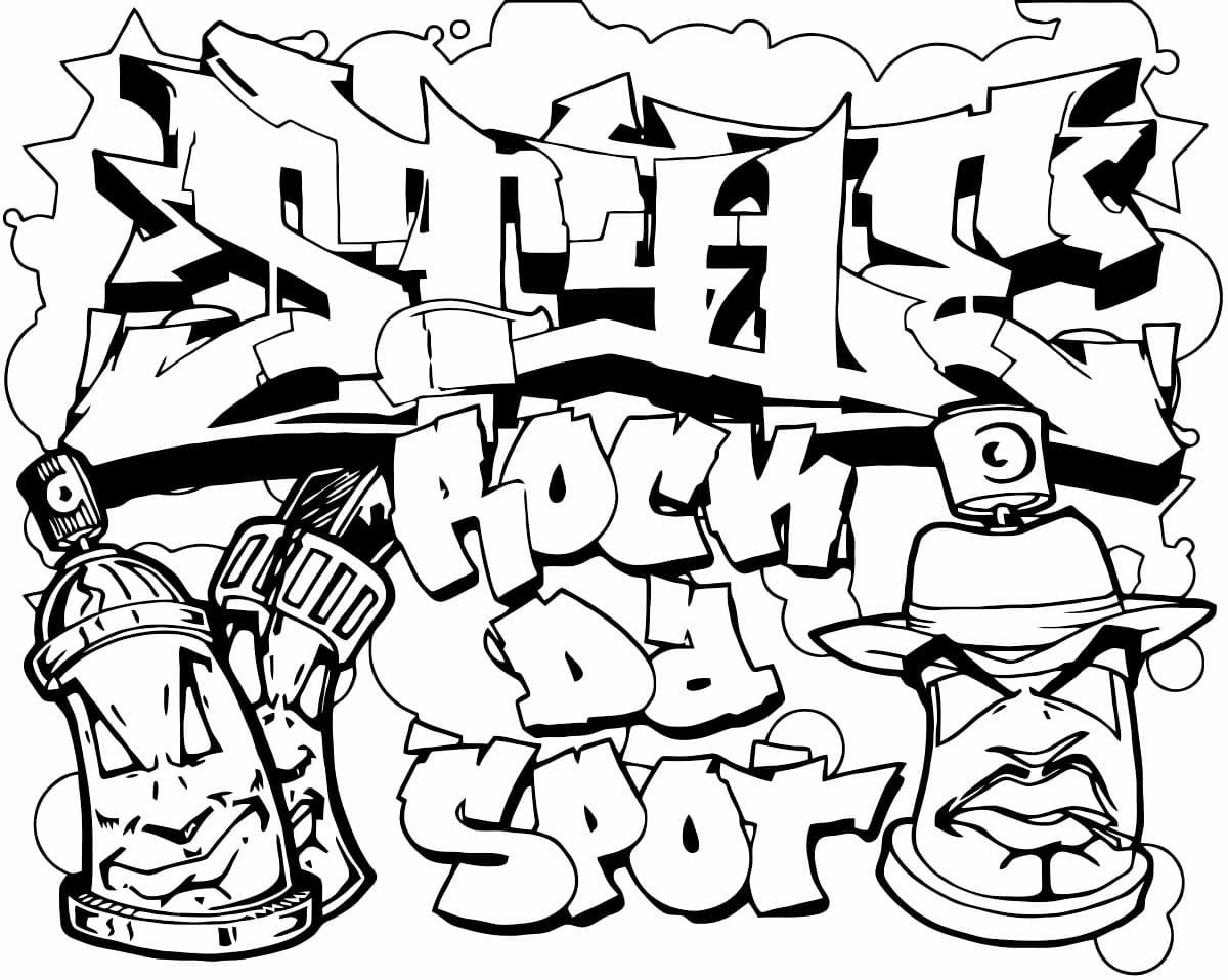 Çocuklar İçin  Grafity Boyama Sayfaları 