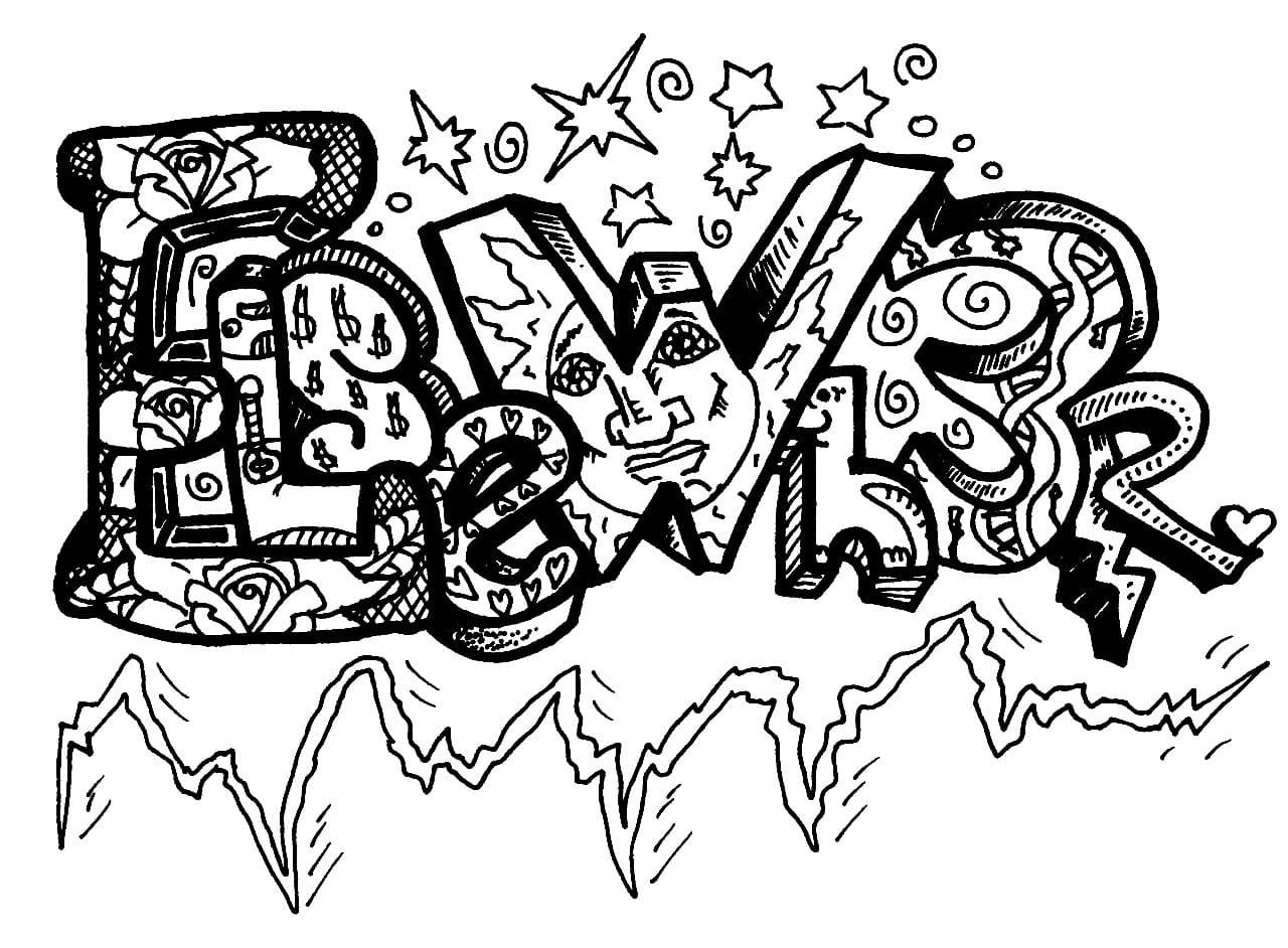 Çocuklar İçin  Grafity Boyama Sayfaları 